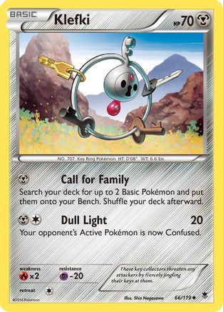Klefki  - Reverse Holofoil XY  Phantom Forces - Uncommon
