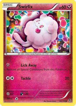 Swirlix 068  - Reverse Holofoil XY  Phantom Forces - Common