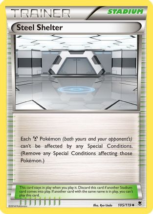 Steel Shelter  - Reverse Holofoil XY  Phantom Forces - Uncommon