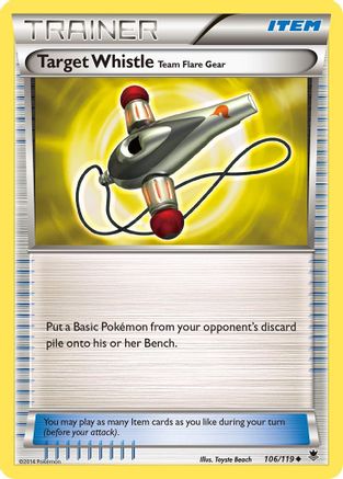 Target Whistle 106/119  - Reverse Holofoil XY  Phantom Forces - Uncommon