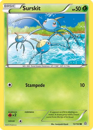 Surskit  - Reverse Holofoil XY  Primal Clash - Common
