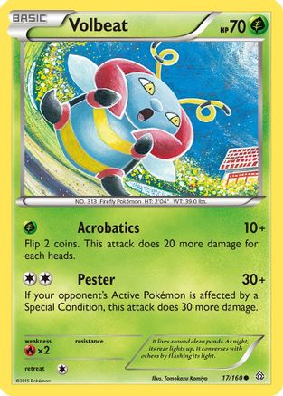 Volbeat 017  - Reverse Holofoil XY  Primal Clash - Common