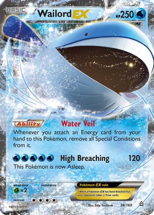 Wailord EX 038  - Holofoil XY  Primal Clash - Ultra Rare