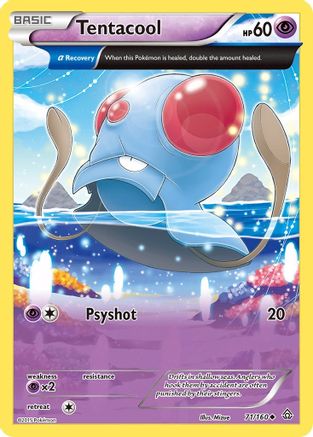 Tentacool (Alpha) 071  - Reverse Holofoil XY  Primal Clash - Uncommon
