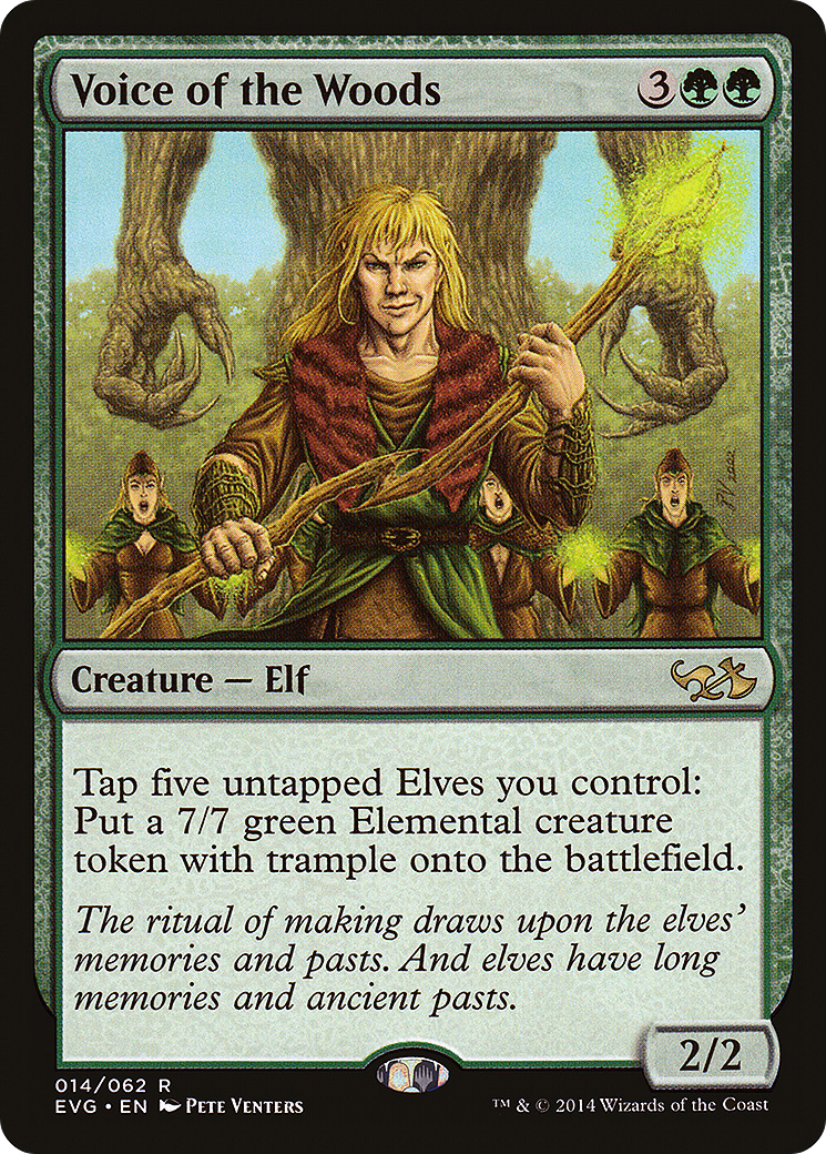 Voice of the Woods (DD3-014) - Duel Decks Anthology: Elves vs. Goblins Foil