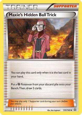 Maxie's Hidden Ball Trick 133  - Reverse Holofoil XY  Primal Clash - Uncommon