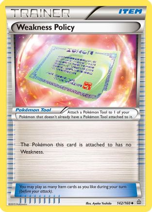 Weakness Policy  - Reverse Holofoil XY  Primal Clash - Uncommon
