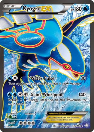 Kyogre EX (148 Full Art)  - Holofoil XY  Primal Clash - Ultra Rare