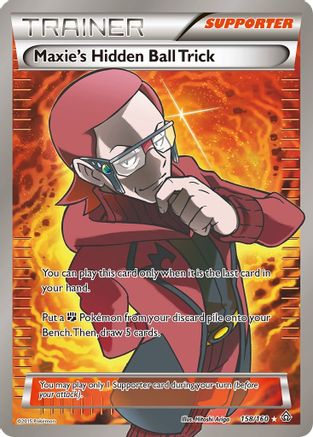 Maxie's Hidden Ball Trick (158 Full Art)/160  - Holofoil XY  Primal Clash - Ultra Rare