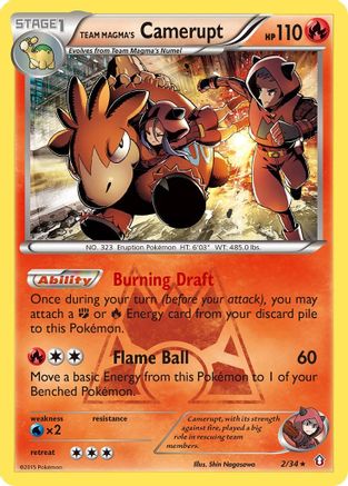 Team Magma's Camerupt 002  - Reverse Holofoil Double Crisis - Holo Rare