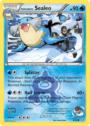 Team Aqua's Sealeo 004  - Reverse Holofoil Double Crisis - Common
