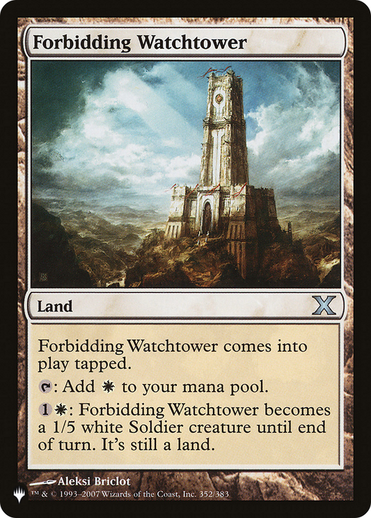Forbidding Watchtower (LIST-352/383) - The List