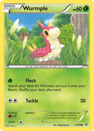 Wurmple 003  XY  Roaring Skies - Common
