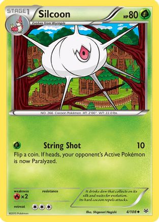 Silcoon 004  - Reverse Holofoil XY  Roaring Skies - Uncommon