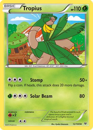 Tropius  - Reverse Holofoil XY  Roaring Skies - Uncommon