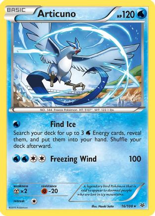 Articuno (16) 016  - Reverse Holofoil XY  Roaring Skies - Rare