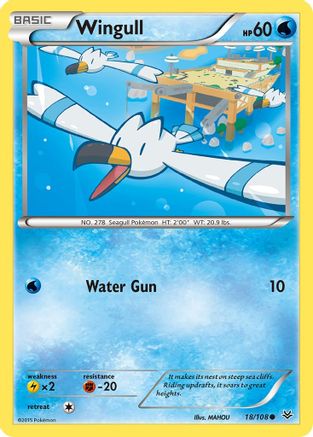 Wingull 018  - Reverse Holofoil XY  Roaring Skies - Common