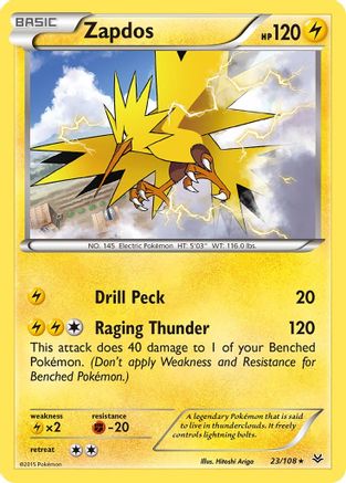 Zapdos 023  XY  Roaring Skies - Rare