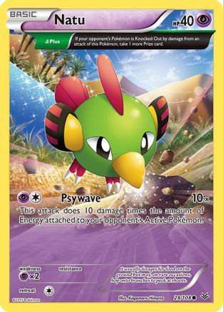 Natu (28 Delta) 028  - Reverse Holofoil XY  Roaring Skies - Common