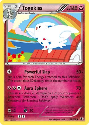 Togekiss (45) 045  - Reverse Holofoil XY  Roaring Skies - Rare