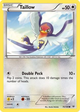 Taillow 070/108  XY  Roaring Skies - Common
