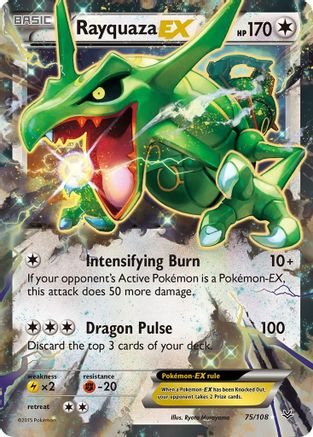 Rayquaza EX (75) 075  - Holofoil XY  Roaring Skies - Ultra Rare