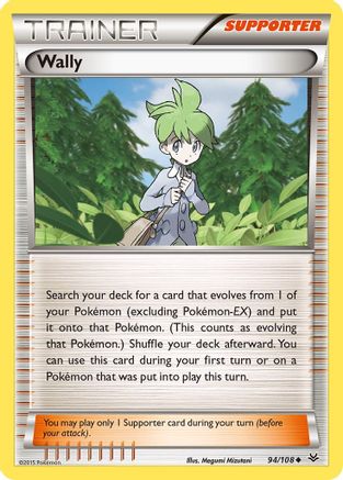 Wally 094  - Reverse Holofoil XY  Roaring Skies - Uncommon
