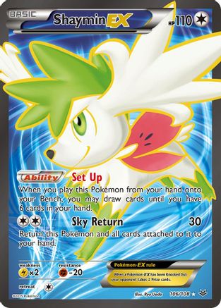 Shaymin EX (106 Full Art) 106  - Holofoil XY  Roaring Skies - Ultra Rare
