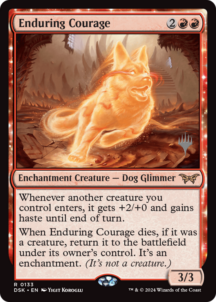 Enduring Courage (Promo Pack) [Duskmourn: House of Horror Promos]