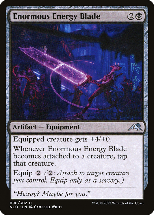 Enormous Energy Blade (NEO-096) - Kamigawa: Neon Dynasty