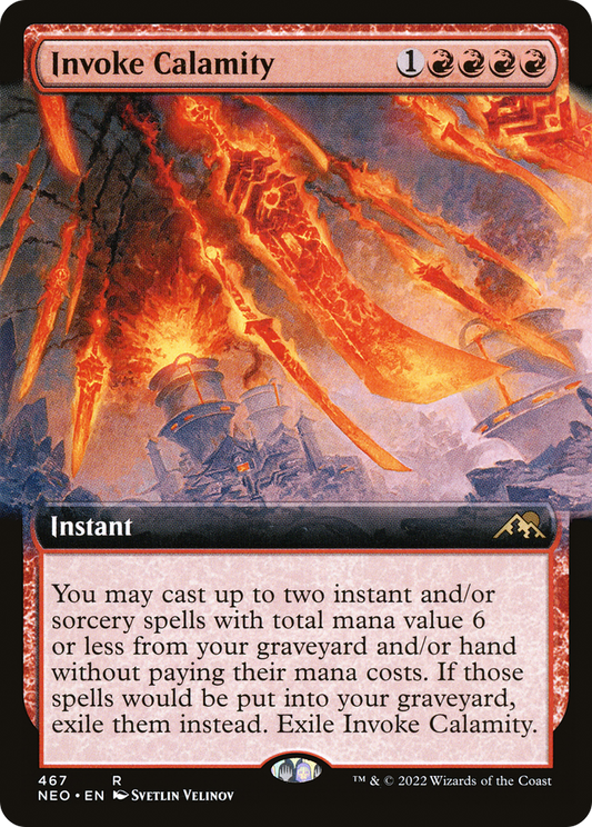 Invoke Calamity (Extended Art) (NEO-467) - Kamigawa: Neon Dynasty: (Extended Art)