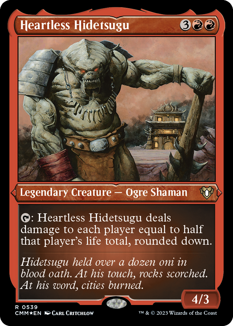 Heartless Hidetsugu (Foil Etched) [Commander Masters]