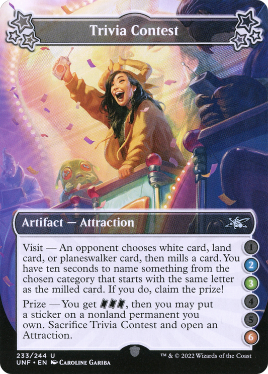 Trivia Contest (2-3-6) (UNF-233) - Unfinity