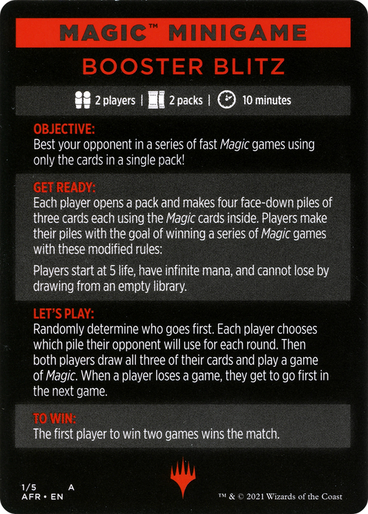 Booster Blitz (MAFR-001) - Adventures in the Forgotten Realms Minigames Foil