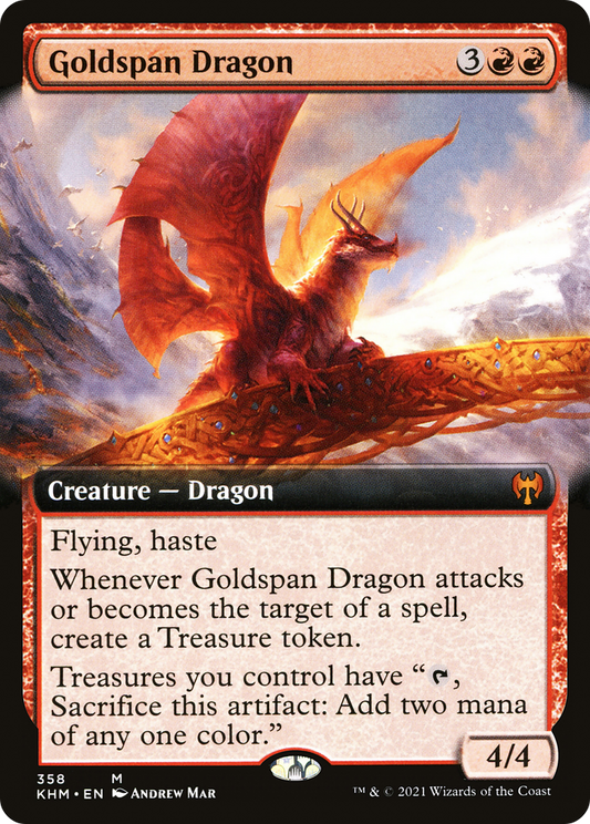 Goldspan Dragon (Extended Art) [Kaldheim]