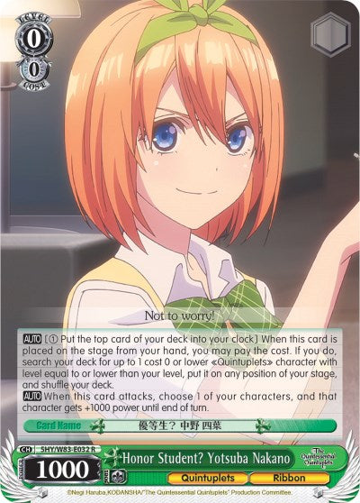 Honor Student? Yotsuba Nakano (5HY/W83-E032 R) [The Quintessential Quintuplets]