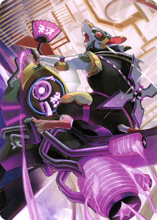 Nashi, Moon Sage's Scion // Nashi, Moon Sage's Scion (ANEO-059) - Neon Dynasty Art Series (Borderless) Foil