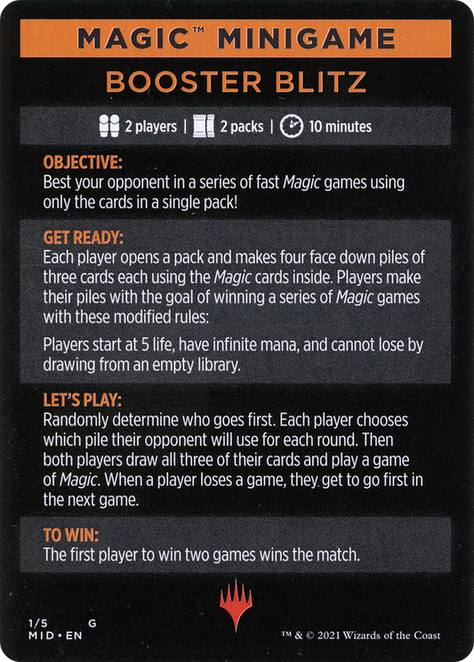 Booster Blitz (MMID-001) - Innistrad: Midnight Hunt Minigames