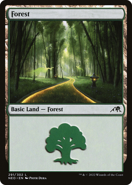 Forest (291) (NEO-291) - Kamigawa: Neon Dynasty Foil