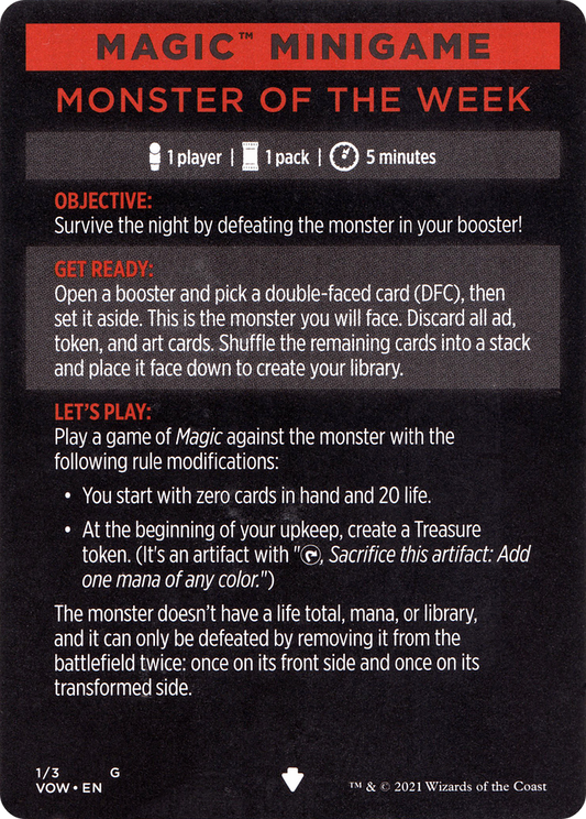 Monster of the Week // Monster of the Week (cont'd) (MVOW-001) - Innistrad: Crimson Vow Minigames Foil