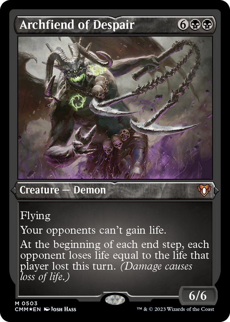 Archfiend of Despair (Foil Etched) [Commander Masters]