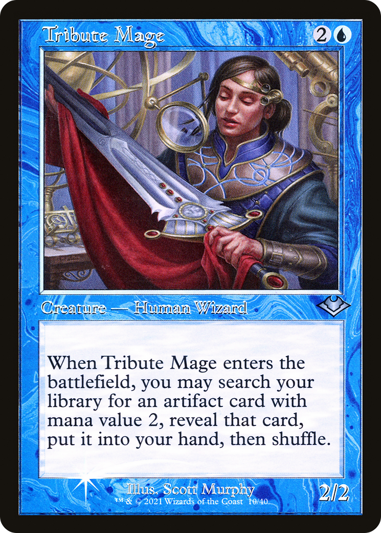 Tribute Mage (MH1-010) - Modern Horizons 1 Timeshifts Etched Foil
