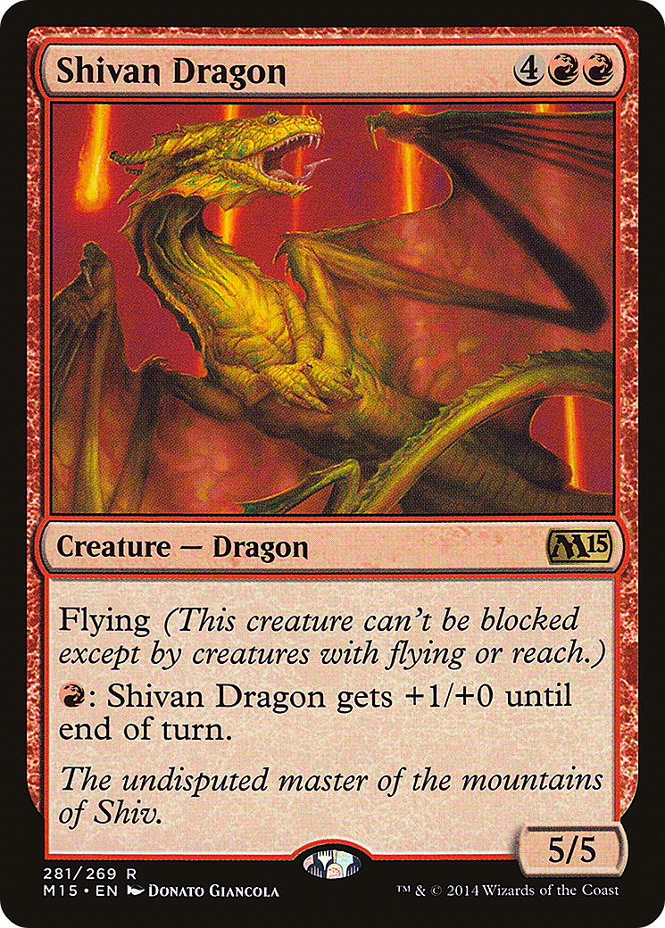 Shivan Dragon (M15-281) - Magic 2015 Foil