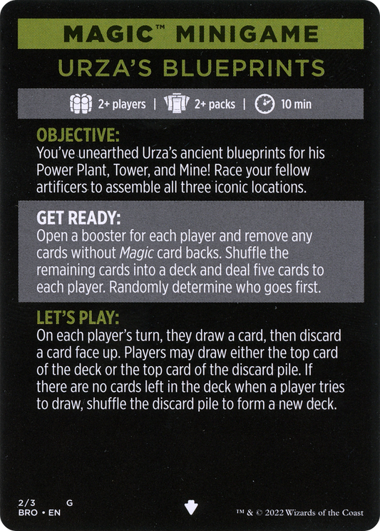 Urza's Blueprints (minigame) // Urza's Blueprints (cont'd) (MBRO-002) - The Brothers' War Minigames