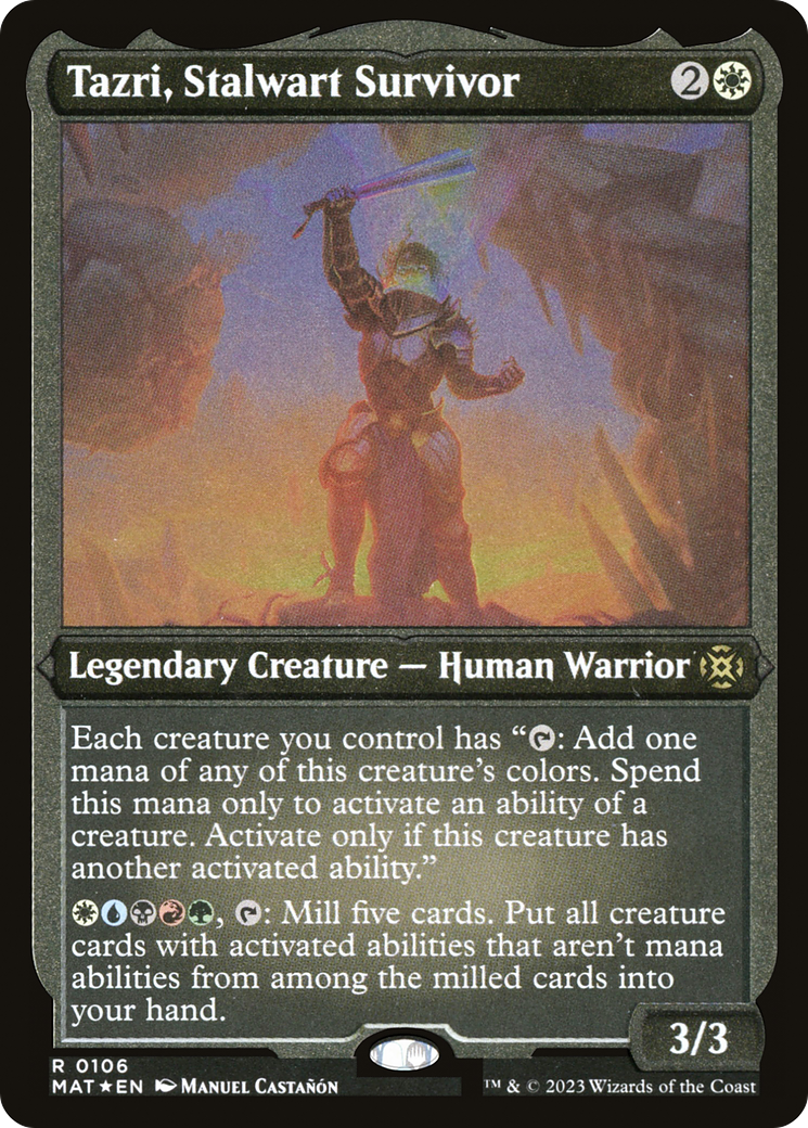Tazri, Stalwart Survivor (Foil Etched) [March of the Machine: The Aftermath]