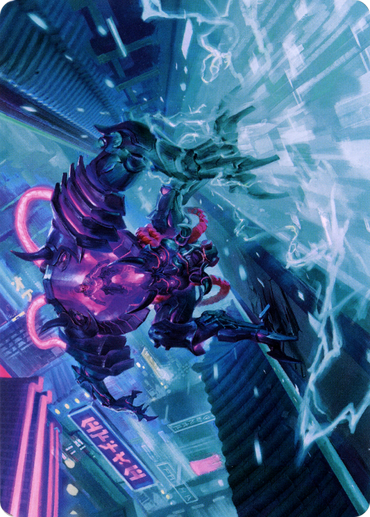 Surgehacker Mech // Surgehacker Mech (ANEO-045) - Neon Dynasty Art Series (Borderless) Foil