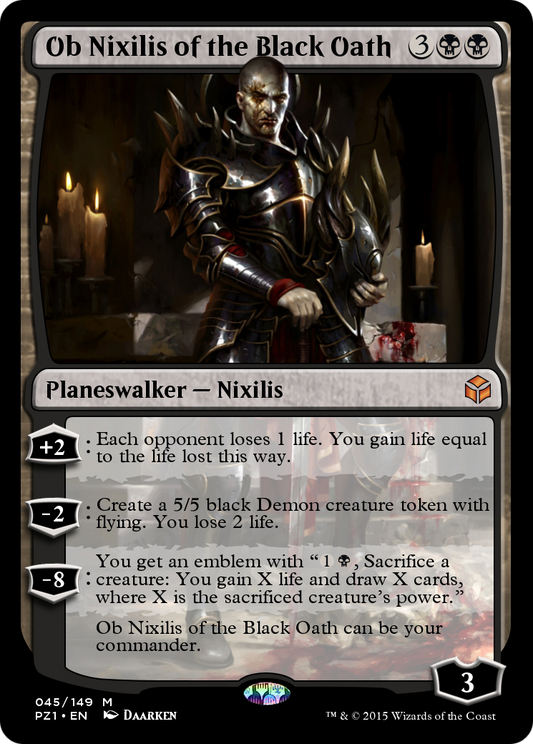 Ob Nixilis of the Black Oath (PZ1-045) - Legendary Cube Prize Pack