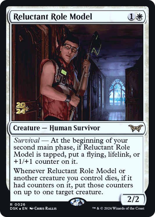 Reluctant Role Model (0026) [Duskmourn: House of Horror Prerelease Promos]