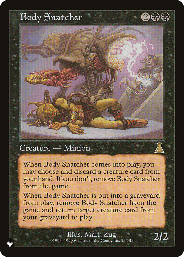 Body Snatcher (LIST-53/143) - The List