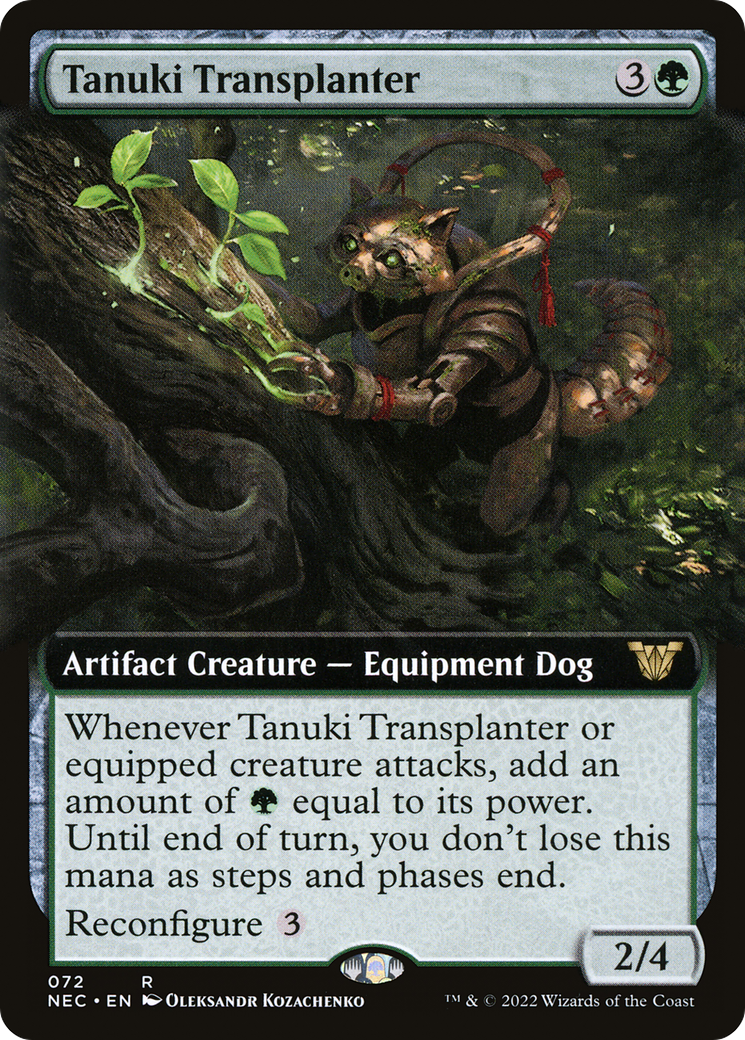 Tanuki Transplanter (Extended Art) [Kamigawa: Neon Dynasty Commander]